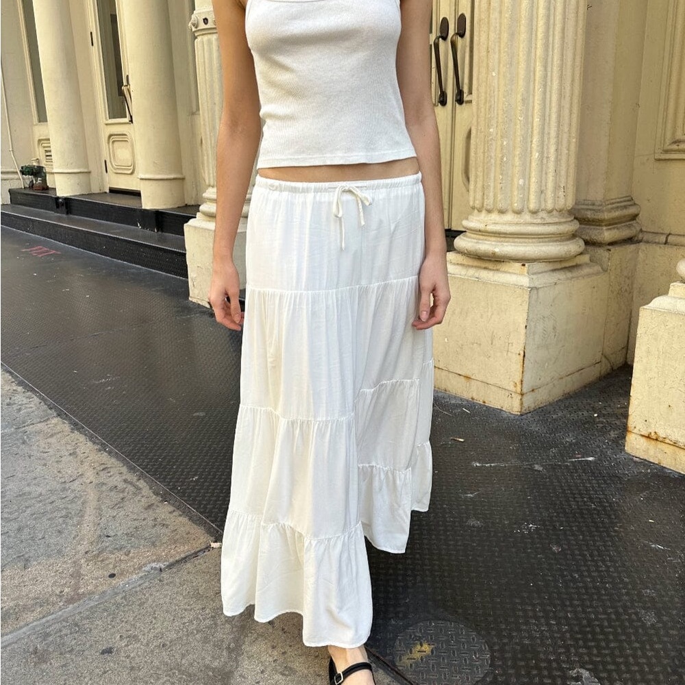 Brandy Melville White Maxi Skirt
